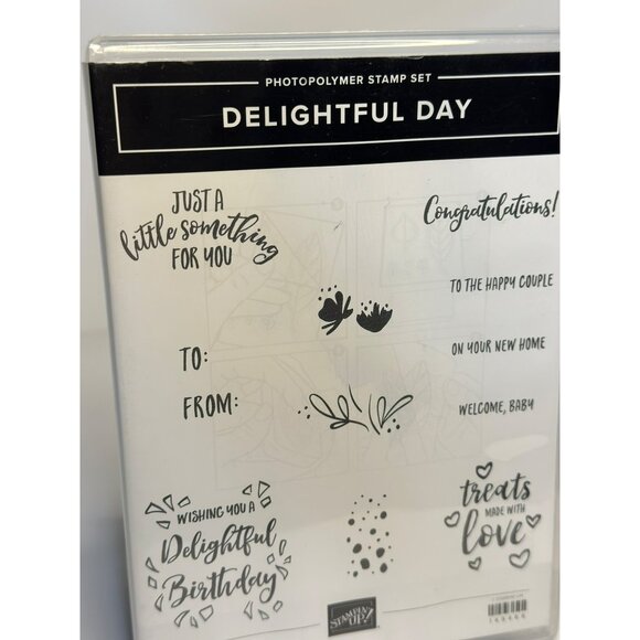 NIB Stampin’ Up! Delightful Day 11-Piece Photopolymer Stamp Set Sale-A-Bration - Picture 4 of 5